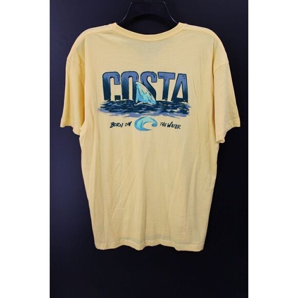Costa Marlin Spotted T-Shirt (L) yellow Mens Large New - Picture 4 of 6
